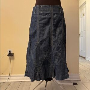 DKNY Y2K Dark Blue Denim A-Line Skirt